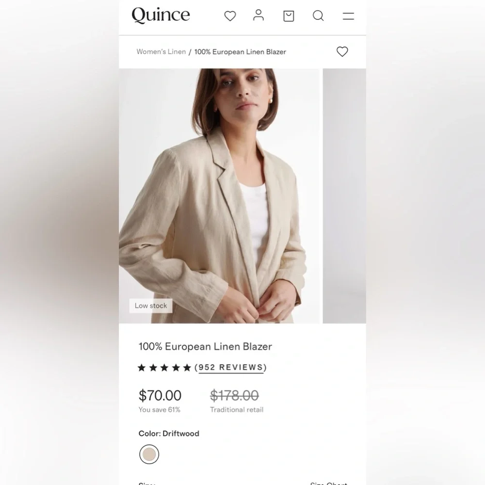 Quince linen blazer